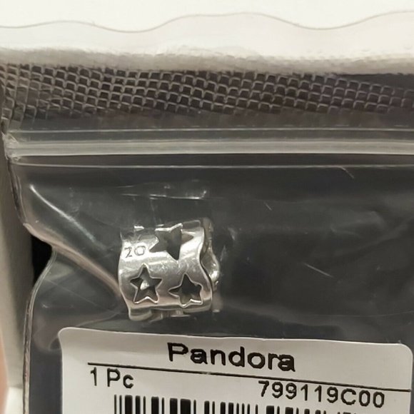Authentic Pandora 20th Anniversary Stars charm November w/Certificate  retired - Picture 4 of 6